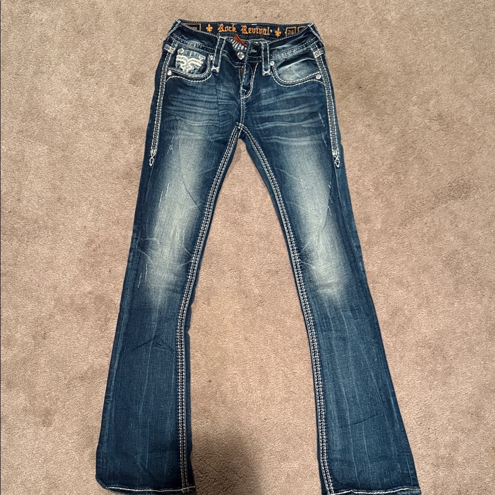Rock Revival Dark Blue Boot Cut Jeans